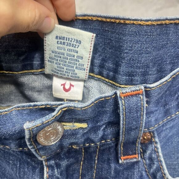 Men’s True Religion Joey 32x34 Twisted Seam Boot Cut Flare Jeans (Actual 33x29) - Picture 8 of 11